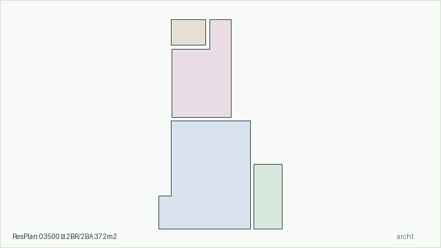 ResPlan 03500 — 2BR/2BA 372m2