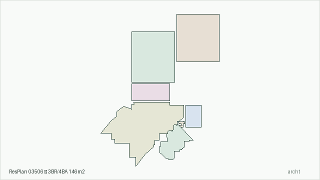 ResPlan 03506 — 3BR/4BA 146m2