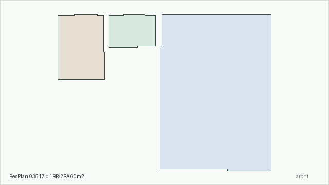 ResPlan 03517 — 1BR/2BA 60m2