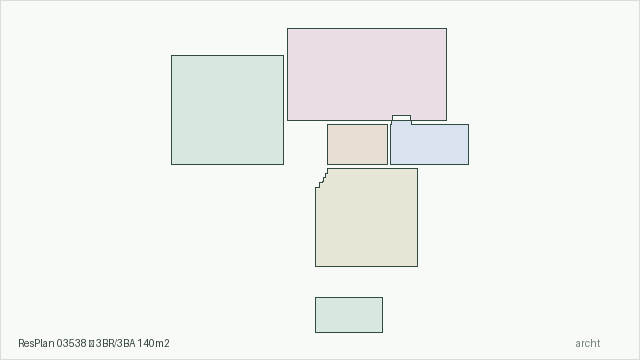 ResPlan 03538 — 3BR/3BA 140m2