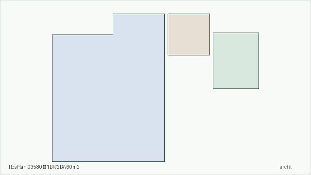 ResPlan 03580 — 1BR/2BA 60m2