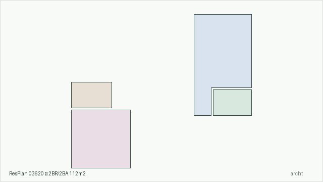 ResPlan 03620 — 2BR/2BA 112m2