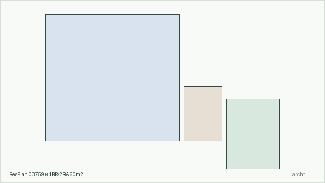 ResPlan 03759 — 1BR/2BA 60m2