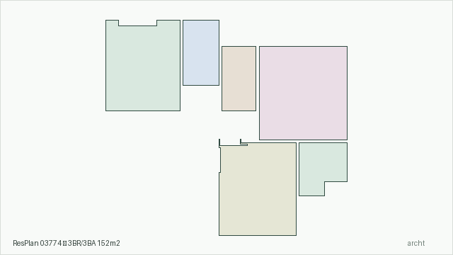 ResPlan 03774 — 3BR/3BA 152m2