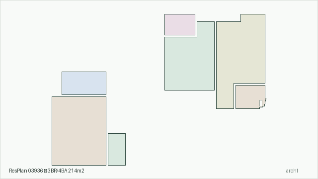 ResPlan 03936 — 3BR/4BA 214m2