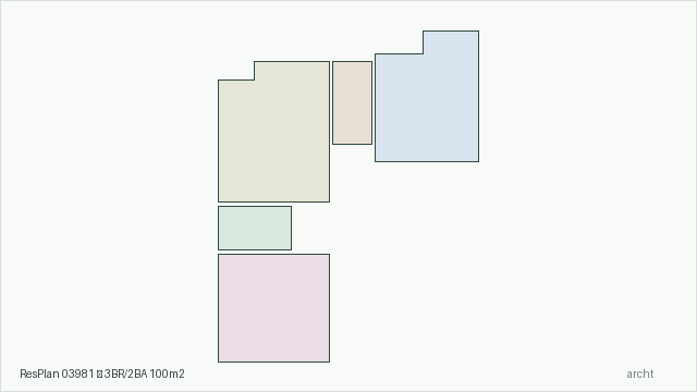 ResPlan 03981 — 3BR/2BA 100m2