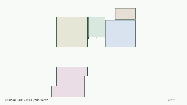ResPlan 04012 — 3BR/2BA 84m2