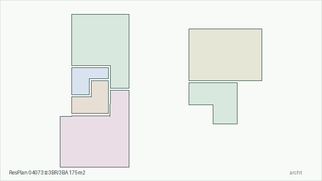 ResPlan 04073 — 3BR/3BA 175m2