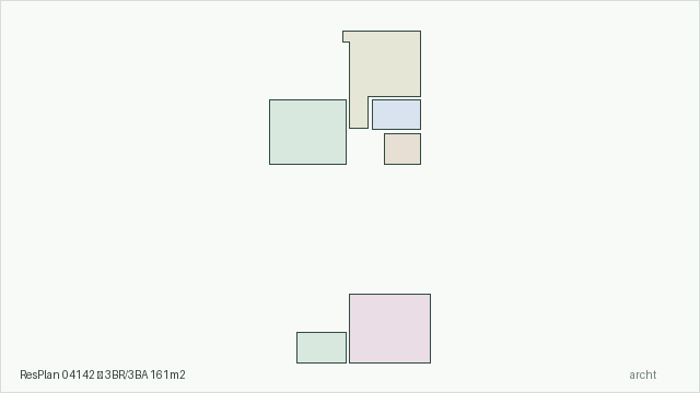 ResPlan 04142 — 3BR/3BA 161m2