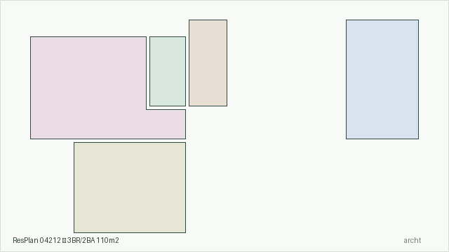 ResPlan 04212 — 3BR/2BA 110m2