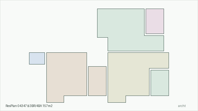 ResPlan 04347 — 3BR/4BA 157m2