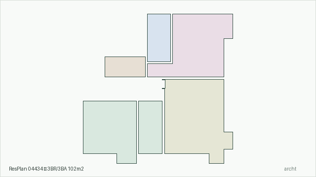 ResPlan 04434 — 3BR/3BA 102m2