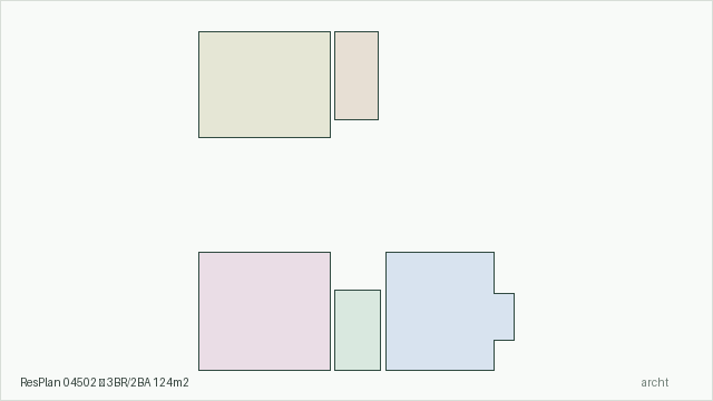 ResPlan 04502 — 3BR/2BA 124m2