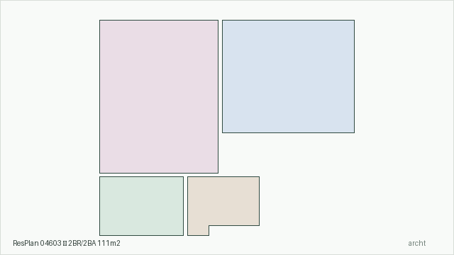ResPlan 04603 — 2BR/2BA 111m2