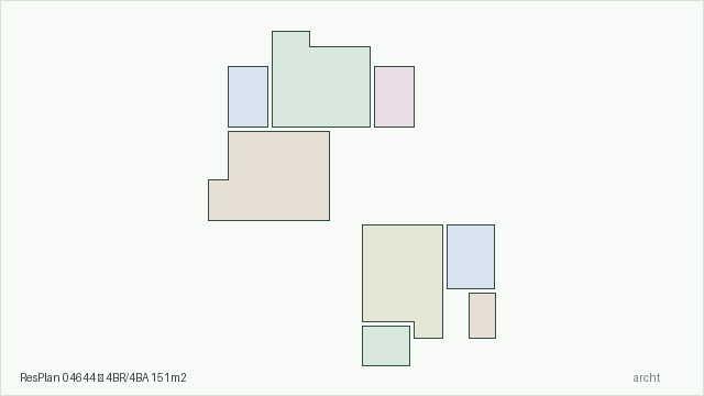 ResPlan 04644 — 4BR/4BA 151m2