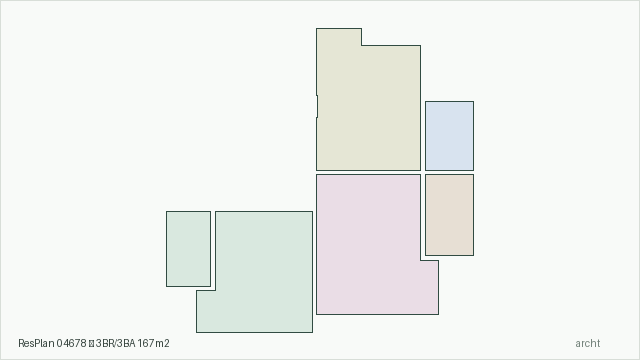 ResPlan 04678 — 3BR/3BA 167m2