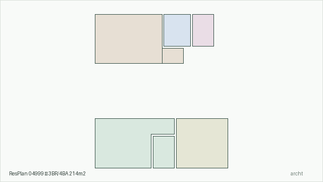 ResPlan 04999 — 3BR/4BA 214m2