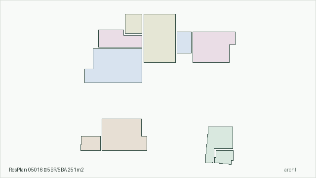 ResPlan 05016 — 5BR/5BA 251m2