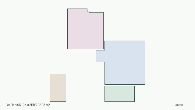 ResPlan 05104 — 2BR/2BA 98m2