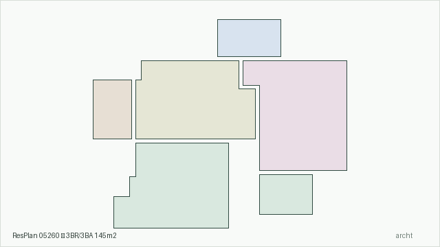 ResPlan 05260 — 3BR/3BA 145m2