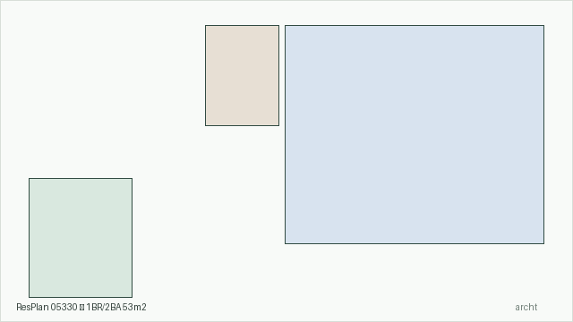 ResPlan 05330 — 1BR/2BA 53m2