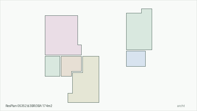 ResPlan 05352 — 3BR/3BA 174m2