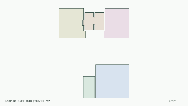 ResPlan 05386 — 3BR/2BA 139m2
