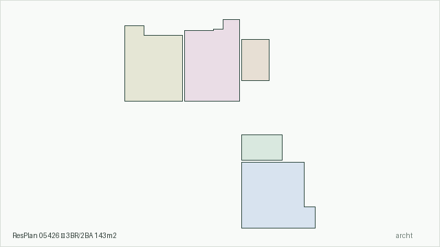 ResPlan 05426 — 3BR/2BA 143m2