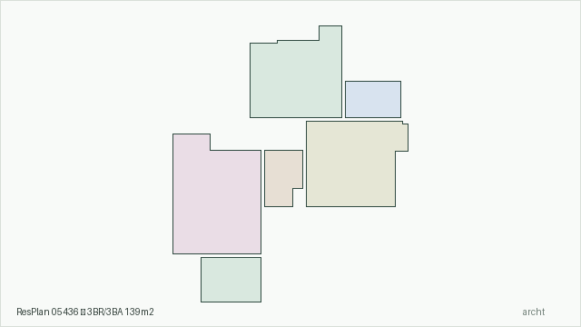 ResPlan 05436 — 3BR/3BA 139m2