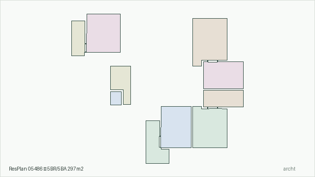 ResPlan 05486 — 5BR/5BA 297m2