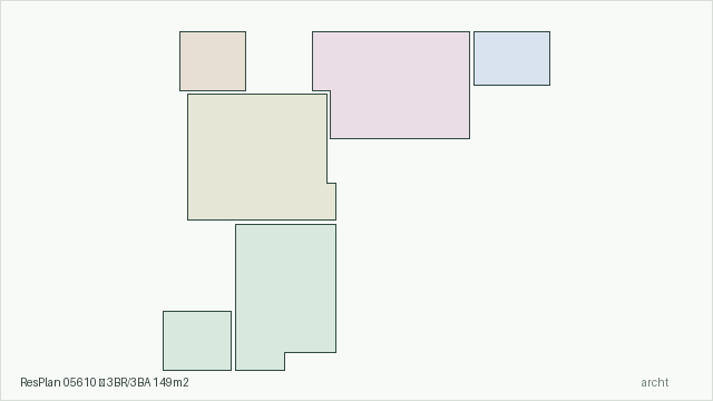 ResPlan 05610 — 3BR/3BA 149m2