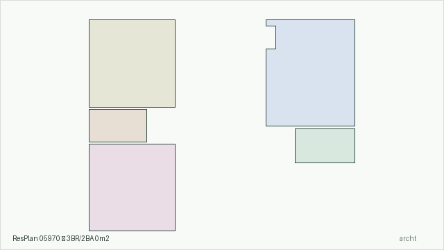 ResPlan 05970 — 3BR/2BA 0m2