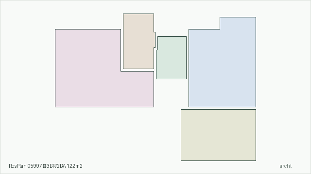ResPlan 05997 — 3BR/2BA 122m2