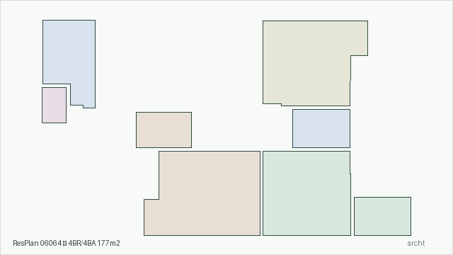 ResPlan 06064 — 4BR/4BA 177m2