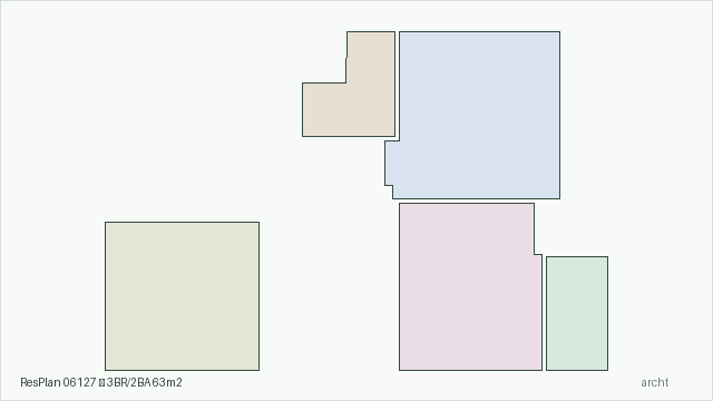 ResPlan 06127 — 3BR/2BA 63m2