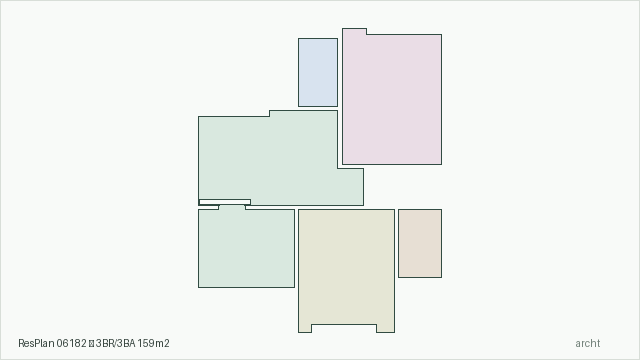 ResPlan 06182 — 3BR/3BA 159m2