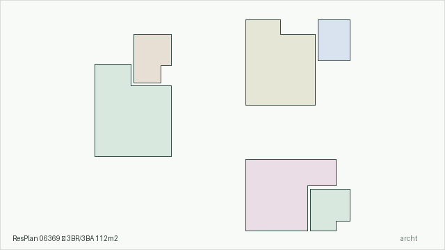 ResPlan 06369 — 3BR/3BA 112m2