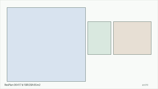 ResPlan 06417 — 1BR/2BA 65m2
