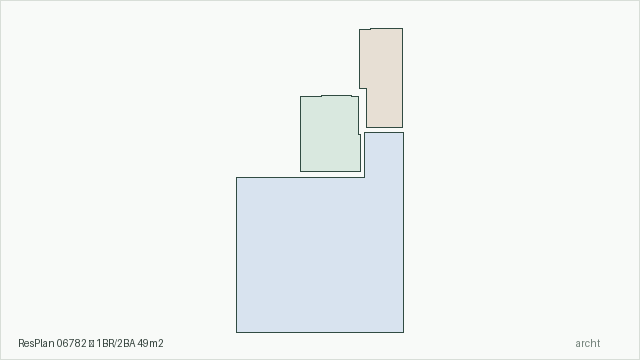 ResPlan 06782 — 1BR/2BA 49m2