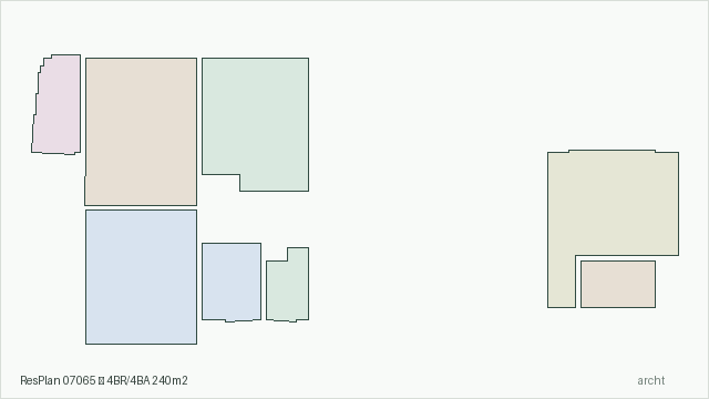 ResPlan 07065 — 4BR/4BA 240m2