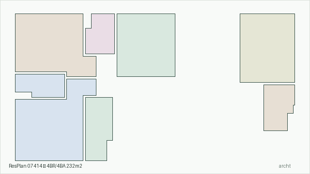 ResPlan 07414 — 4BR/4BA 232m2