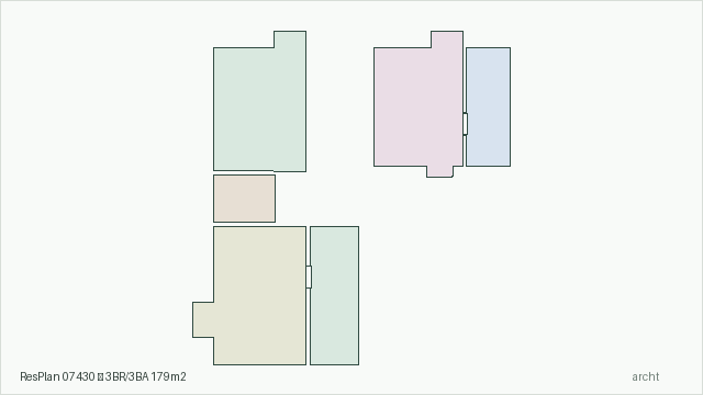 ResPlan 07430 — 3BR/3BA 179m2