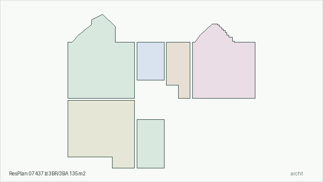 ResPlan 07437 — 3BR/3BA 135m2