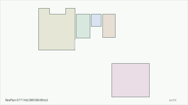 ResPlan 07714 — 2BR/3BA 86m2