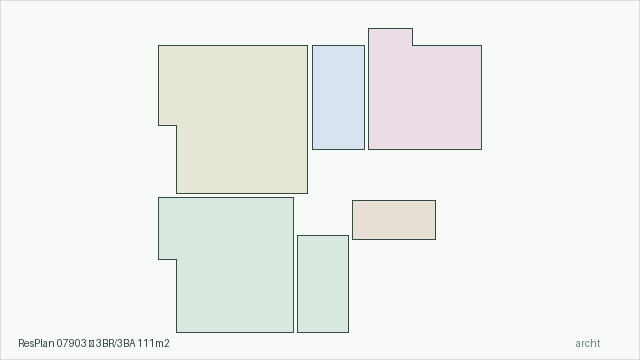 ResPlan 07903 — 3BR/3BA 111m2
