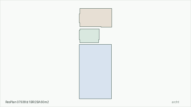 ResPlan 07938 — 1BR/2BA 60m2