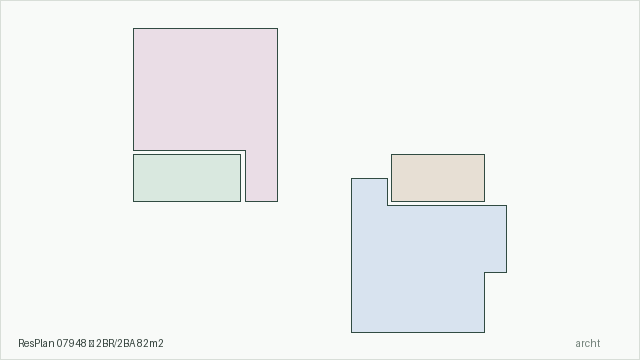 ResPlan 07948 — 2BR/2BA 82m2