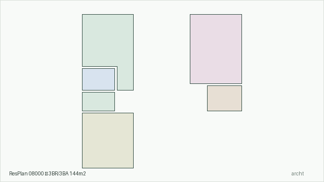 ResPlan 08000 — 3BR/3BA 144m2