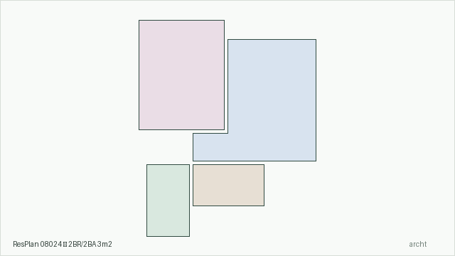 ResPlan 08024 — 2BR/2BA 3m2