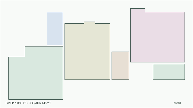 ResPlan 08112 — 3BR/3BA 145m2